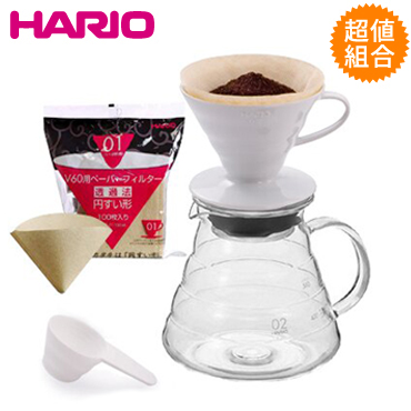 咖啡,咖啡機,咖啡豆,咖啡購物平台,網路咖啡購物中心,咖啡豆專賣店,咖啡器具&咖啡用品,咖啡沖泡壺//手沖咖啡壺-HARIO V型陶瓷手沖組
